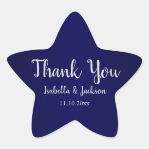 Navy Blue Star Sticker