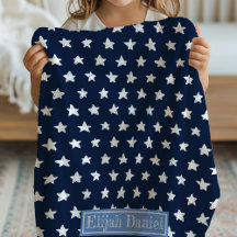 Navy Blue Stars Add Your Own Name