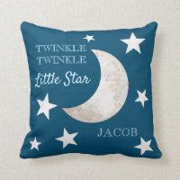 Navy Blue Stars Moon Twinkle Twinkle Little Star