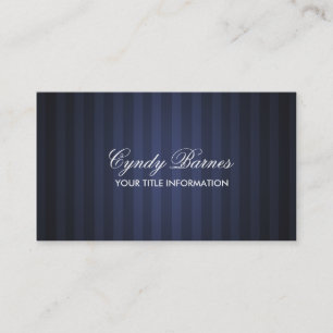 Navy Blue Stripe Business Card
