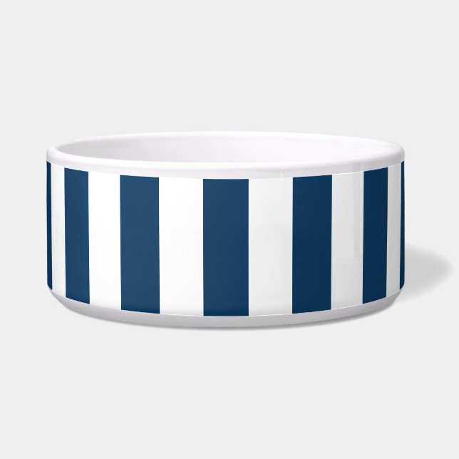 Navy Blue Stripes, White Stripes, Striped Pattern (Front)