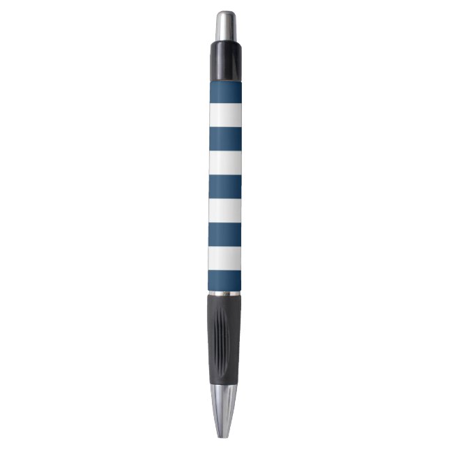 Navy Blue Stripes, White Stripes, Striped Pattern (Front Vertical)