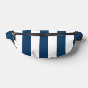 Navy Blue Stripes, White Stripes, Striped Pattern Bum Bags