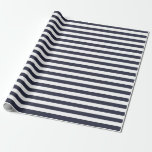 Navy Blue Stripes Wrapping Paper<br><div class="desc">Navy Blue Stripes Wrapping Paper. High quality printed matte,  glossy,  linen or Tyvek paper gift wrap paper. Modern striped pattern,  made and printed in the USA. Ideal for birthday,  anniversary and wedding gifts or Christmas presents.</div>