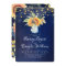 Navy Blue Sunflower Rustic Wedding Invitations