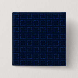 Navy blue symmetrical abstract fashion pattern 15 cm square badge