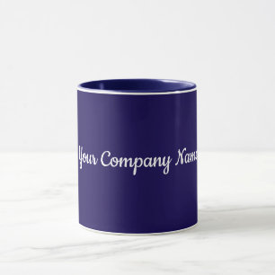 Navy Blue Template, Add Your Company Name, Mug