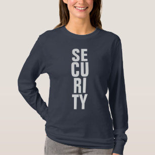 Navy Blue Template Custom Womens Security T-Shirt