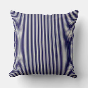 Navy Blue Ticking Stripe  Cushion