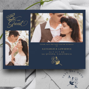 Navy Blue Trendy Branches Wedding 2 Photos