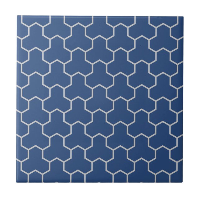 Navy Blue Tri-Hex Tile (Front)
