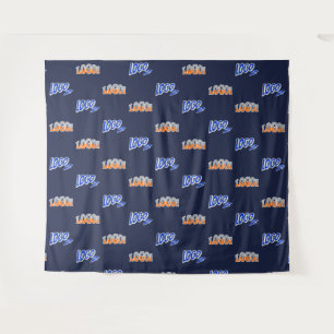 Navy blue Two Logo Business Company Backdrop Tapestry