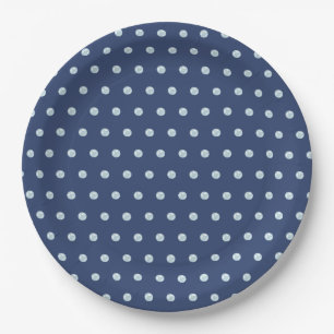 Navy Blue Under The Sea Bubble Boy Baby Shower  Paper Plate