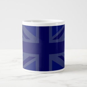 NAvy Blue Union Jack Decor Large Coffee Mug