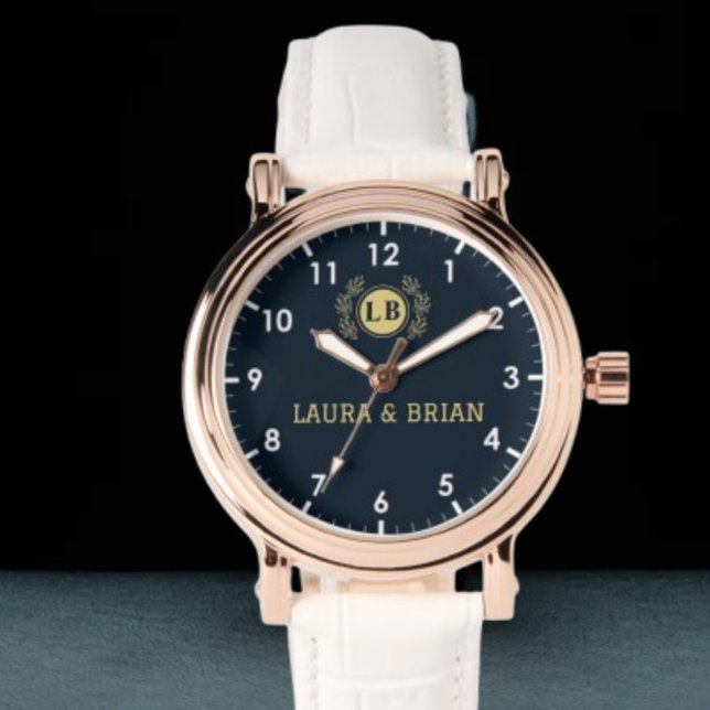 Navy Blue Vintage style Monogram Watch (Creator Uploaded)