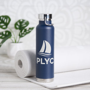 Navy Blue Water Bottle with PLYC Logo 