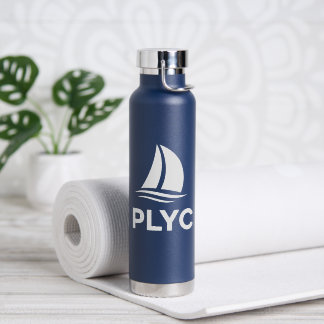 Navy Blue Water Bottle with PLYC Logo 