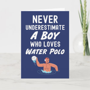 Navy Blue Water Polo Cards For Boys For Him
