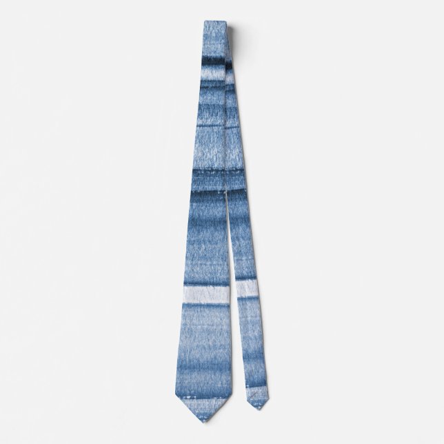 Navy Blue Watercolor Ombre Tie (Front)