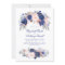 Navy Blue Watercolors - Floral Elegant Wedding