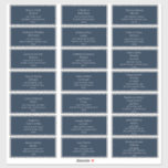 Navy Blue Wedding Guest Address Labels<br><div class="desc">These navy blue wedding guest address labels are perfect for your modern minimalist navy blue and white wedding. The design features minimal contemporary font accompanied by formal calligraphy. Keep it as is,  or choose to personalise it with your own artwork or photos!</div>