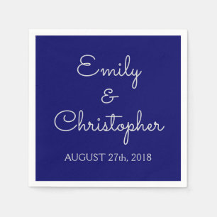 Navy Blue Wedding or Reception Simple Napkins