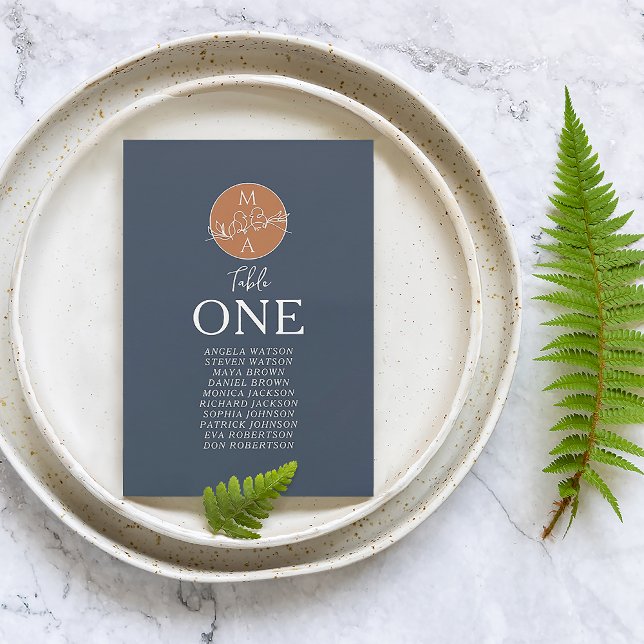 Navy Blue Wedding Seating Chart (Creator Uploaded)