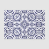 Navy Blue White Circle Pattern