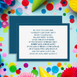 Navy Blue White Fiver 5 Dollar Birthday Party Enclosure Card<br><div class="desc">Navy blue and white child's Fiver (5 dollar) birthday party invitation enclosure. A Fiver birthday is a new trend in birthday parties for children. Fiver parties can teach children the value of money while allowing birthday party guests to come and enjoy the party without having to spend countless hours searching...</div>