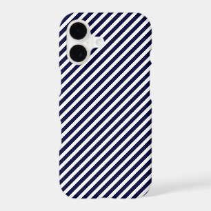 Navy Blue & White Striped iPhone 7 Case