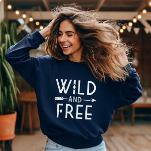 Navy Blue Wild and Free Sweatshirt