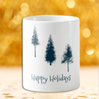 Navy Blue Winter Trees