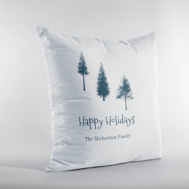 Navy Blue Winter Trees Cushion (Creator Uploaded)