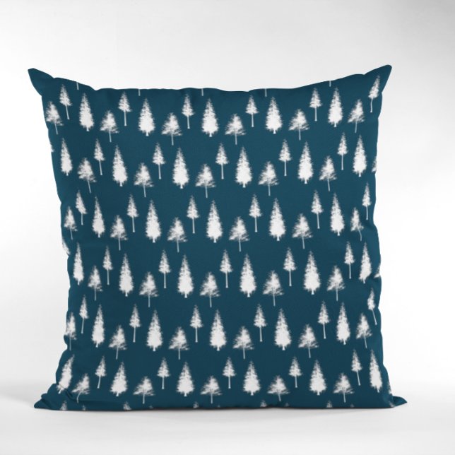 Navy Blue Winter Trees Cushion (Creator Uploaded)