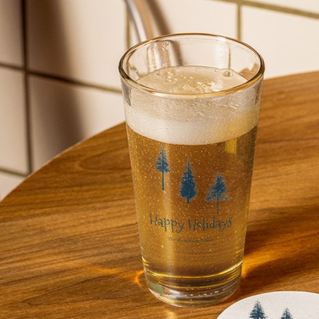 Navy Blue Winter Trees Glass (Creator Uploaded)