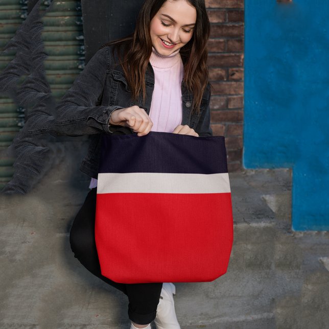 Navy Blue With Red Tote Bag (Creator Uploaded)