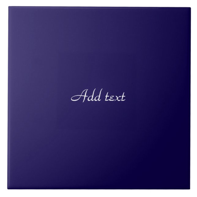 Navy blue with white script TEMPLATE Tile (Front)