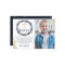 Navy Blue Wreath Gold Communion Thank you Card