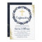 Navy Blue Wreath Gold Glitter Confirmation