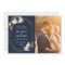 navy & blush geometric save the date photo card
