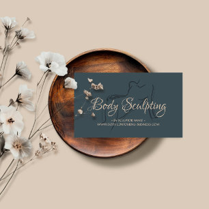 navy Body sculpting contouring spa aesthetician  Business Card