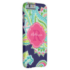 Navy Bohemian Paisley Custom Monogram