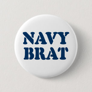 NAVY BRAT 6 CM ROUND BADGE