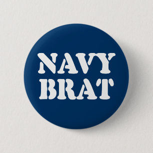 NAVY BRAT 6 CM ROUND BADGE