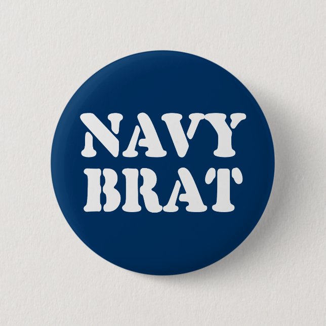 NAVY BRAT 6 CM ROUND BADGE (Front)