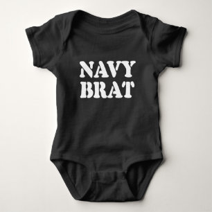 NAVY BRAT BABY BODYSUIT