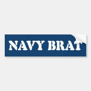 NAVY BRAT BUMPER STICKER
