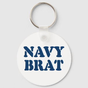 NAVY BRAT KEY RING
