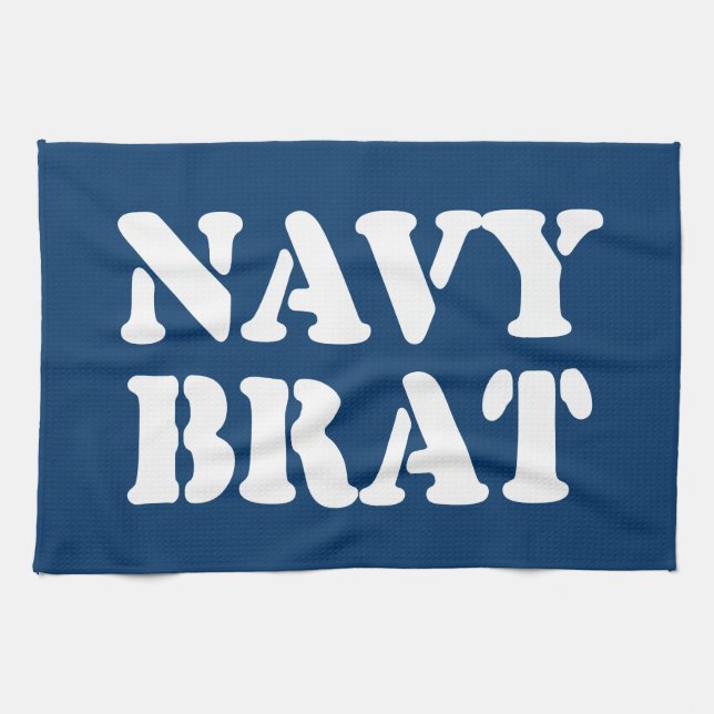 NAVY BRAT TEA TOWEL (Horizontal)
