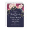 Navy bridal shower invitation burgundy pink floral